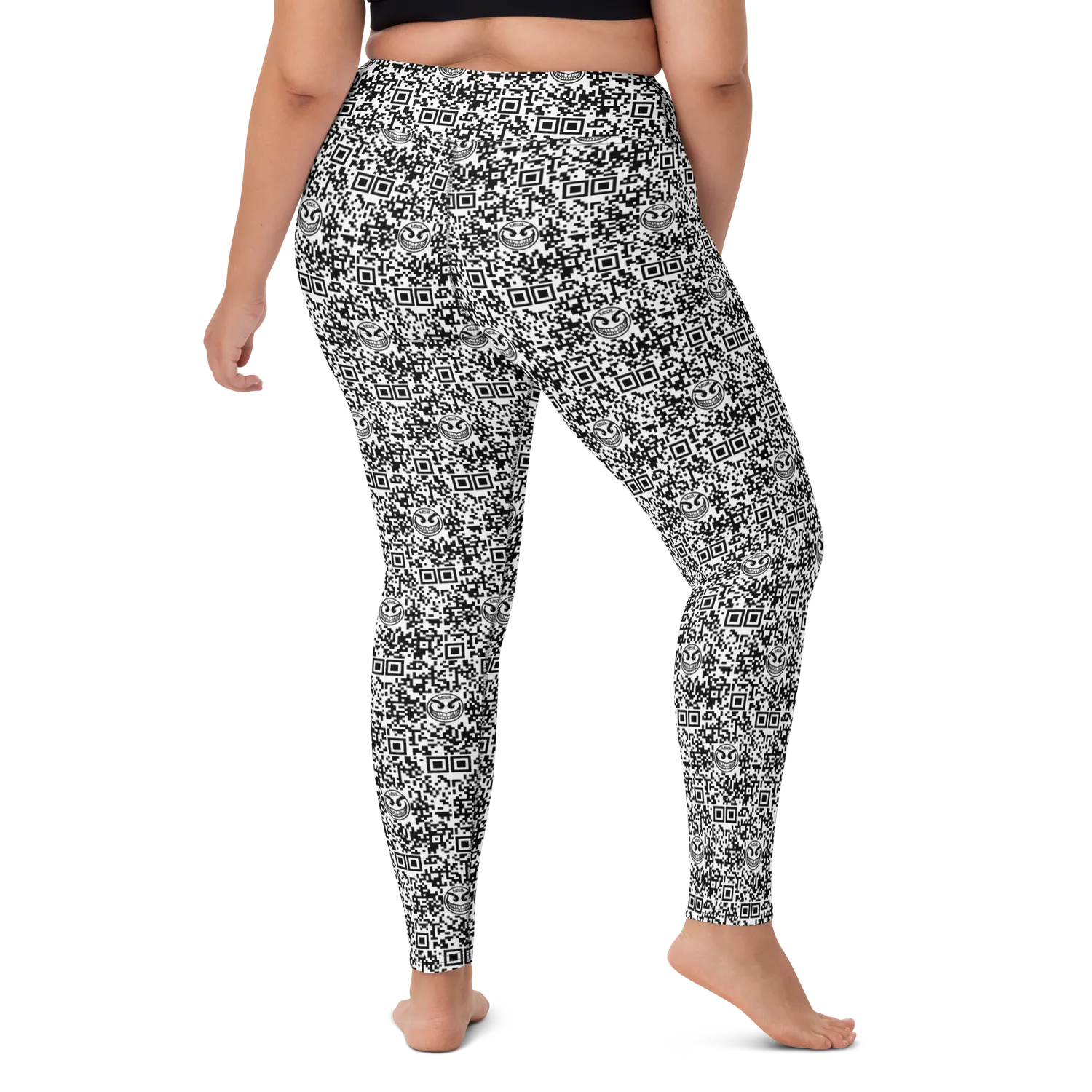 Razel Face QR Code Legging hoge taille stretch