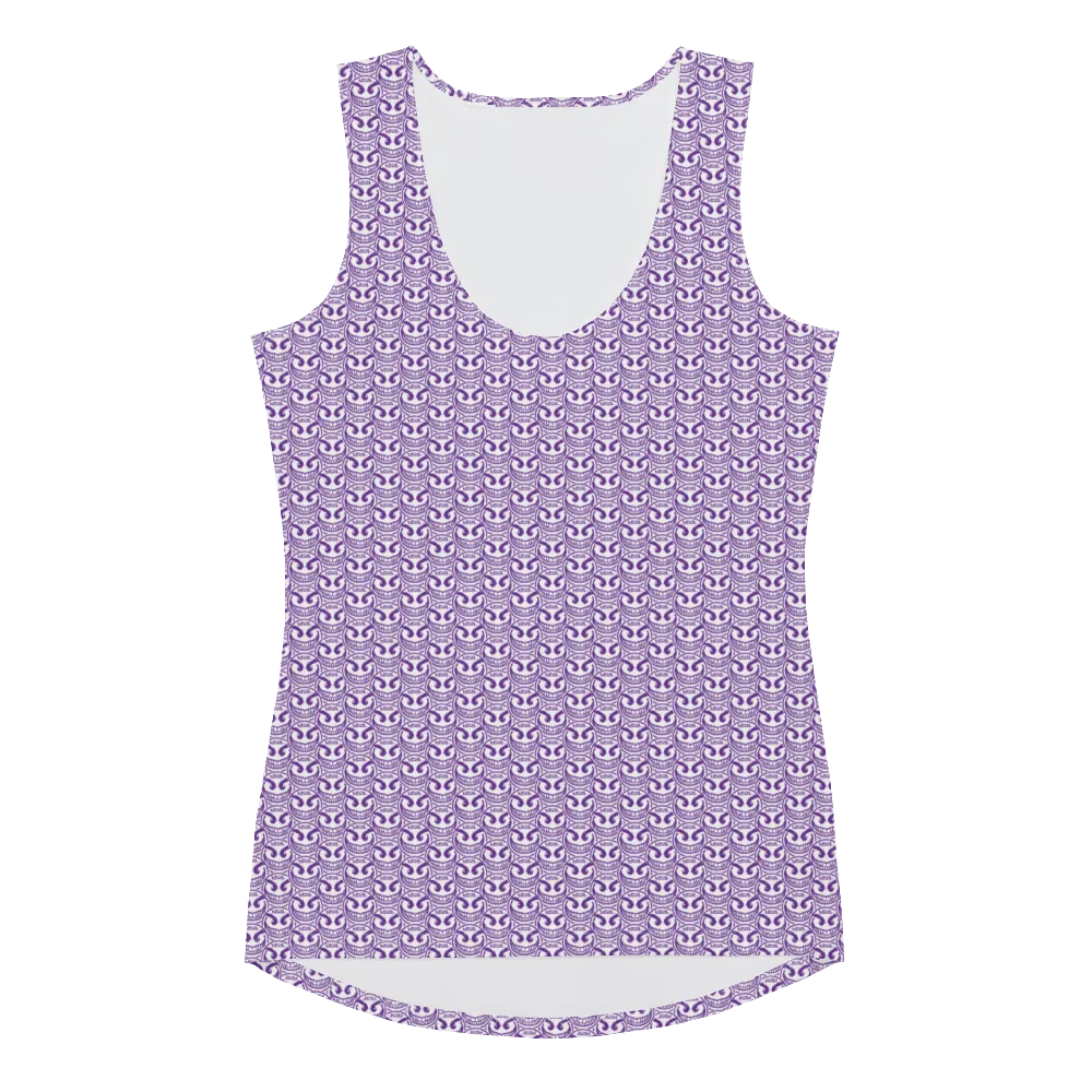 Razel Face Motif Tank Top Dames Stretch XS-XL