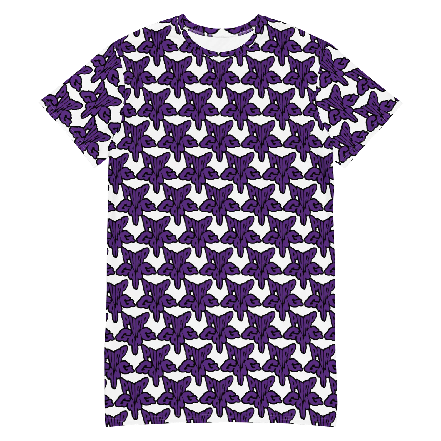 Razel Purp Gang Rock Star t-shirt jurk oversize