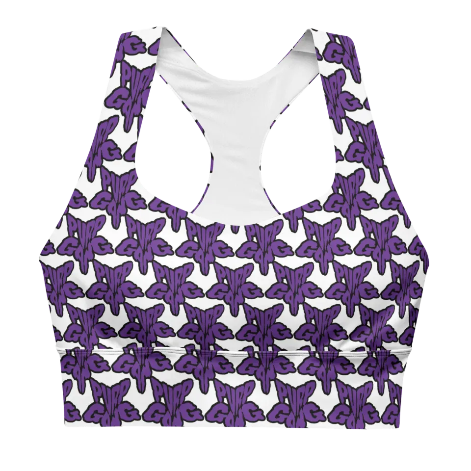 Razel Purp Gang Rock Star Motif crop top zwart sport