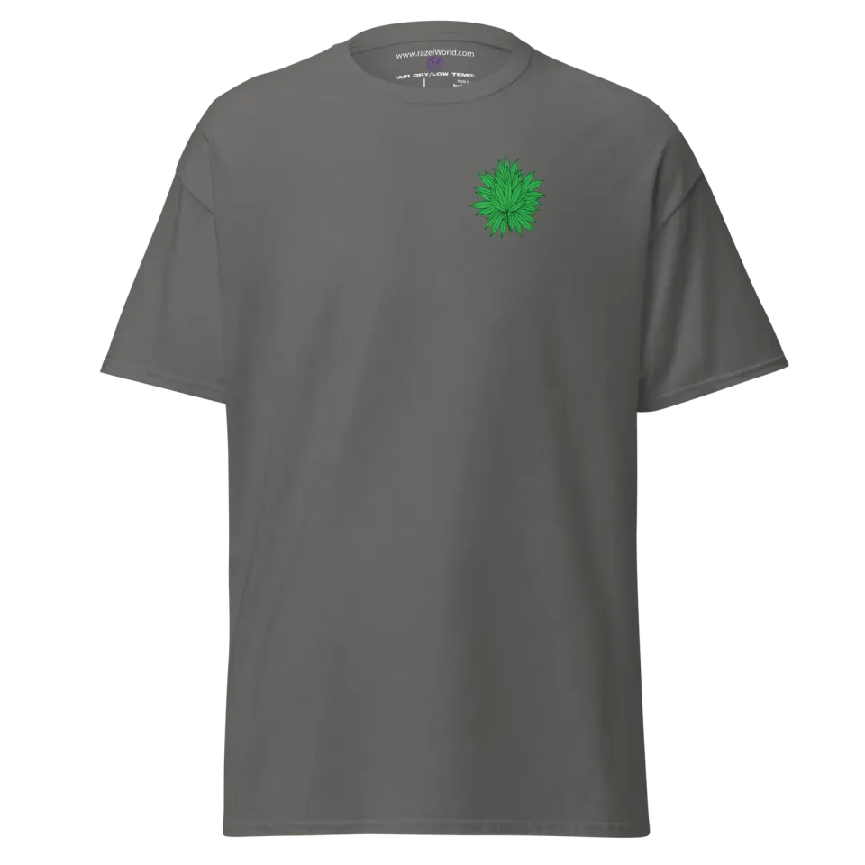 Razel Marijuana Tree Star T-shirt zwart voor-achter