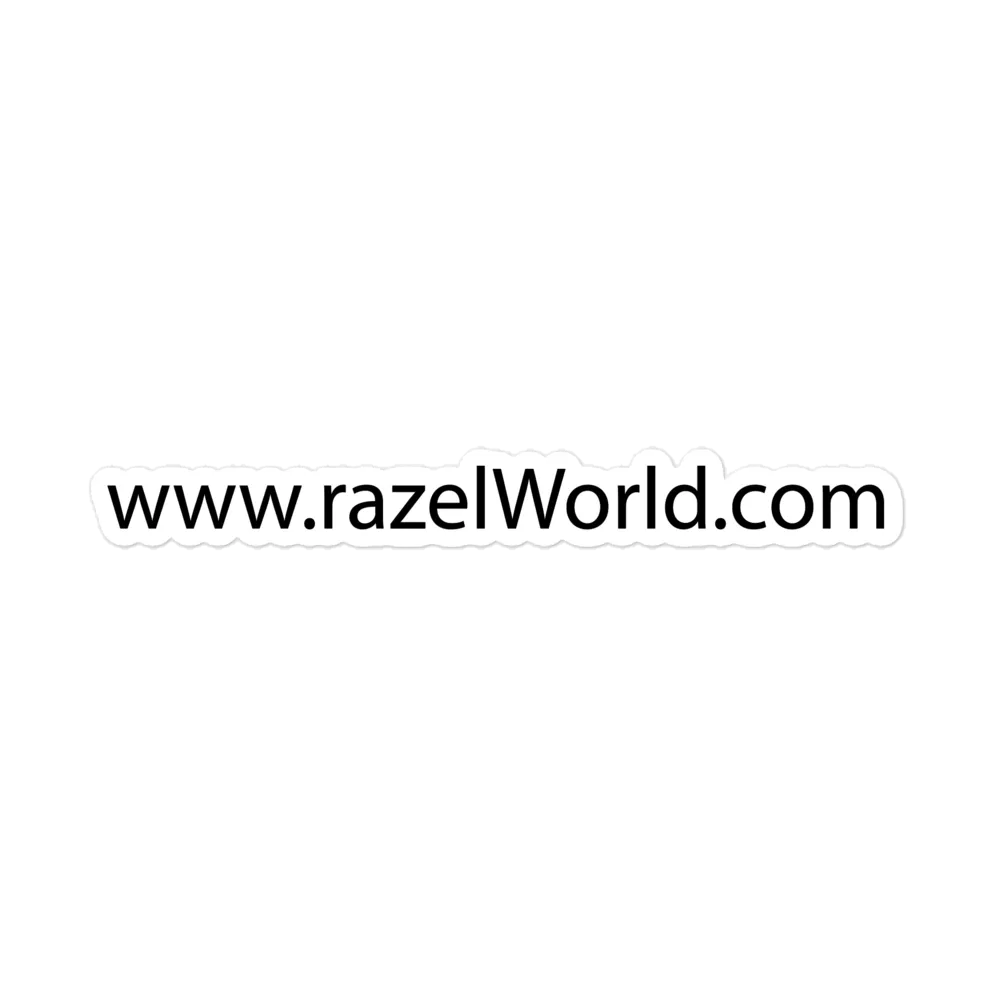 Razel razelWorld.com sticker vinyl 3x3 cm ondoorzichtig