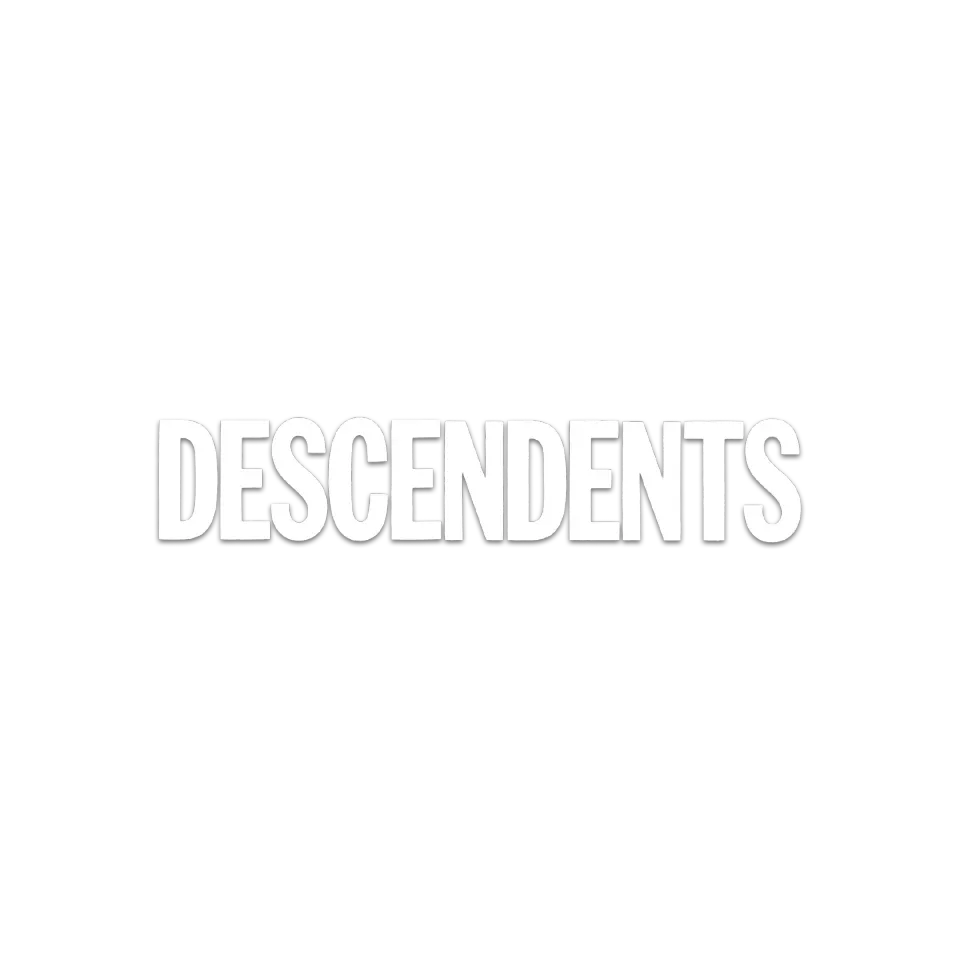 Descendents Classic Logo autoraam sticker wit 30 cm