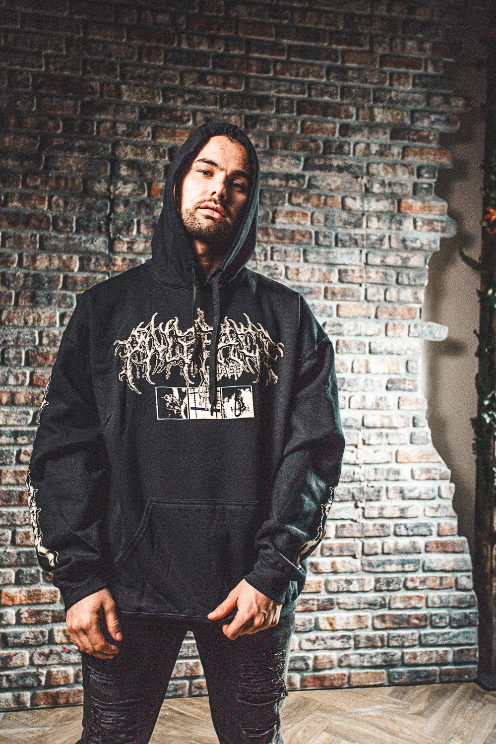 Paleface Swiss The Wilted hoodie met print zwart