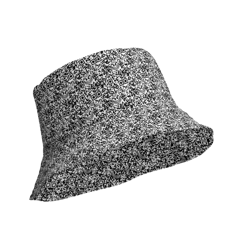 Razel Face QR Code bucket hat omkeerbaar