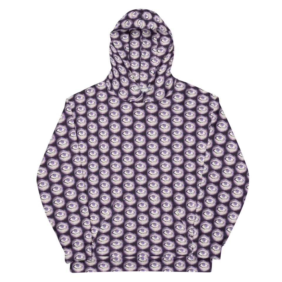 Razel Thousand Eyes Motif Hoodie unisex fleece