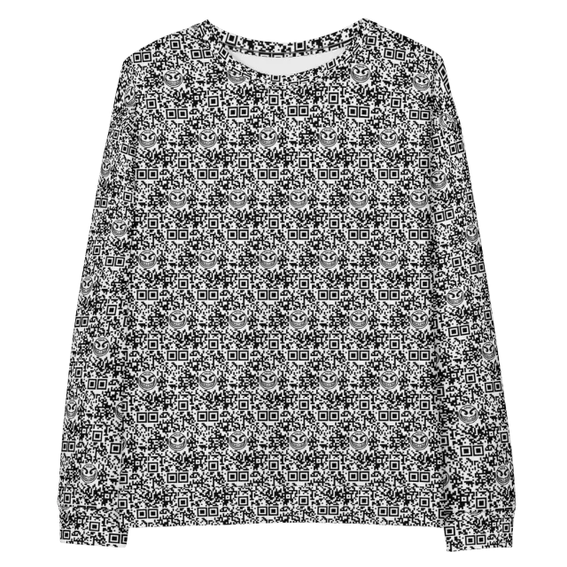 Razel Face QR Code sweater unisex fleece