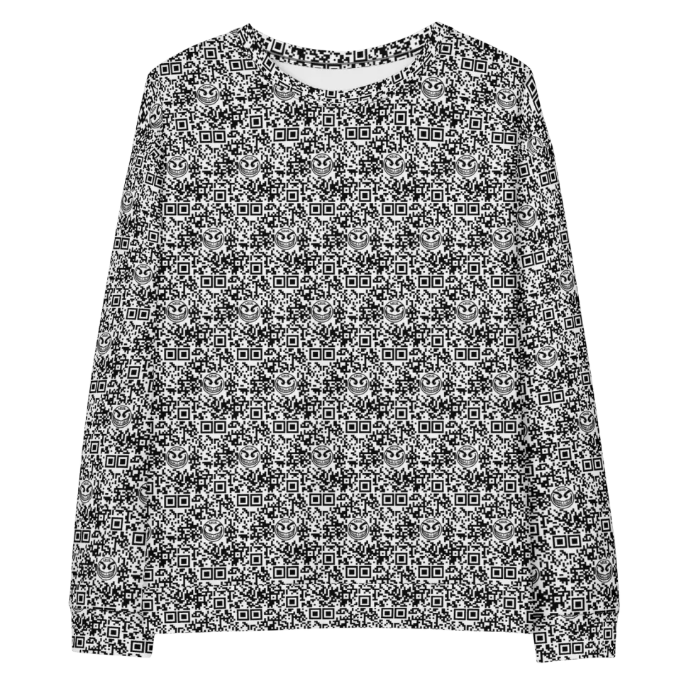 Razel Face QR Code sweater unisex fleece