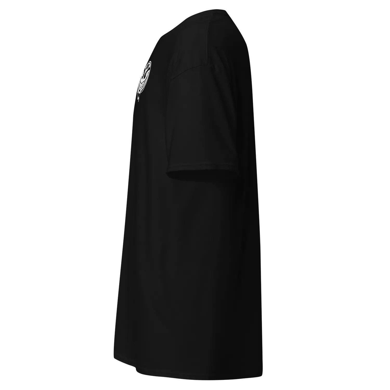 Razel Drip Face borstprint T-shirt zwart katoen