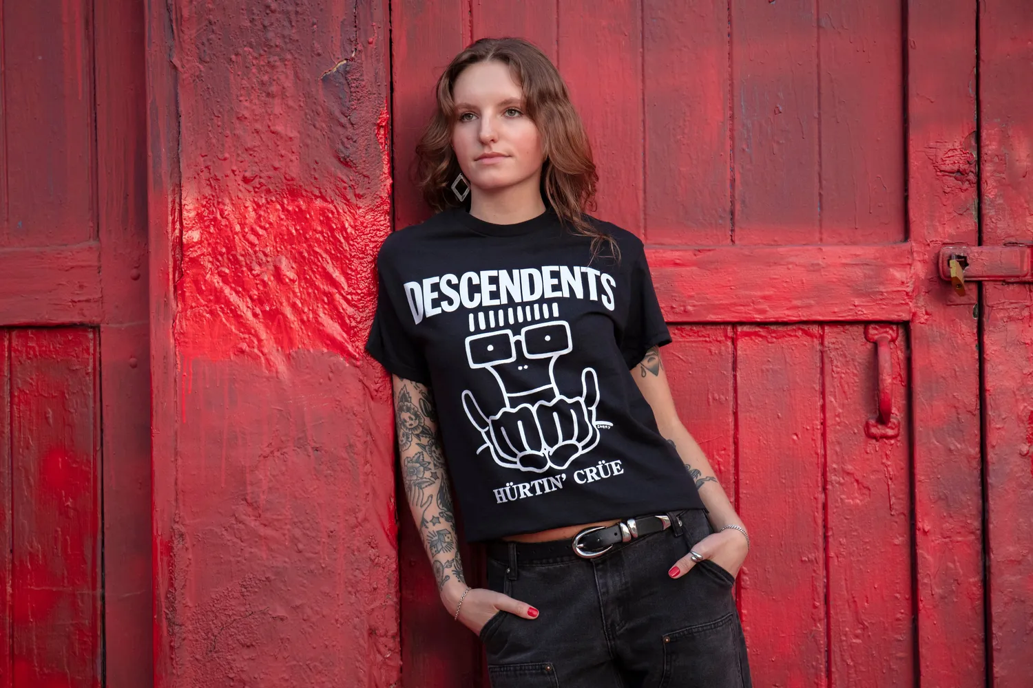 Descendents Hurtin Crue t-shirt zwart katoen