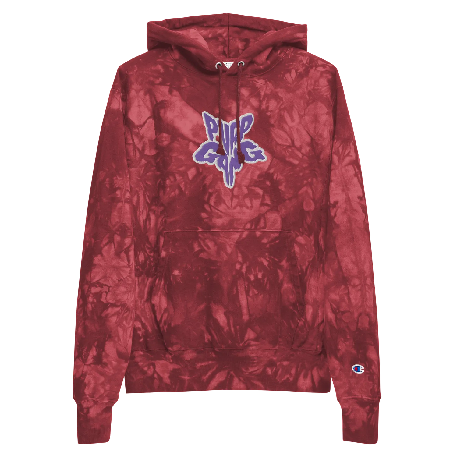 Razel Purp Gang Rock Star Champion Hoodie zwart tie-dye