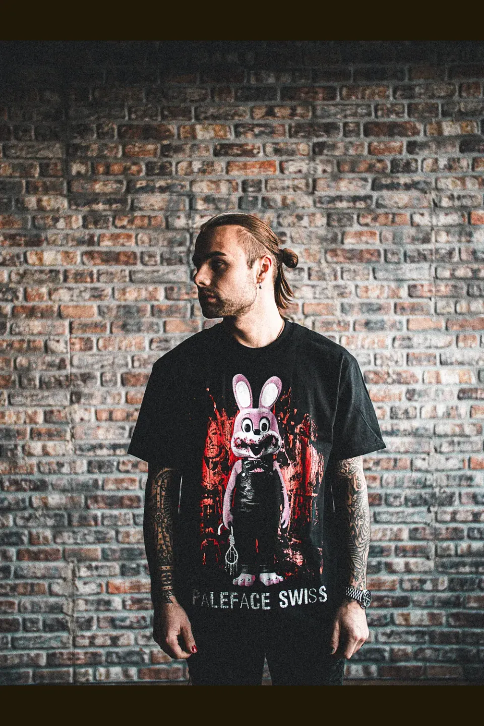 Paleface Swiss Mad Bunny shirt zwart katoen