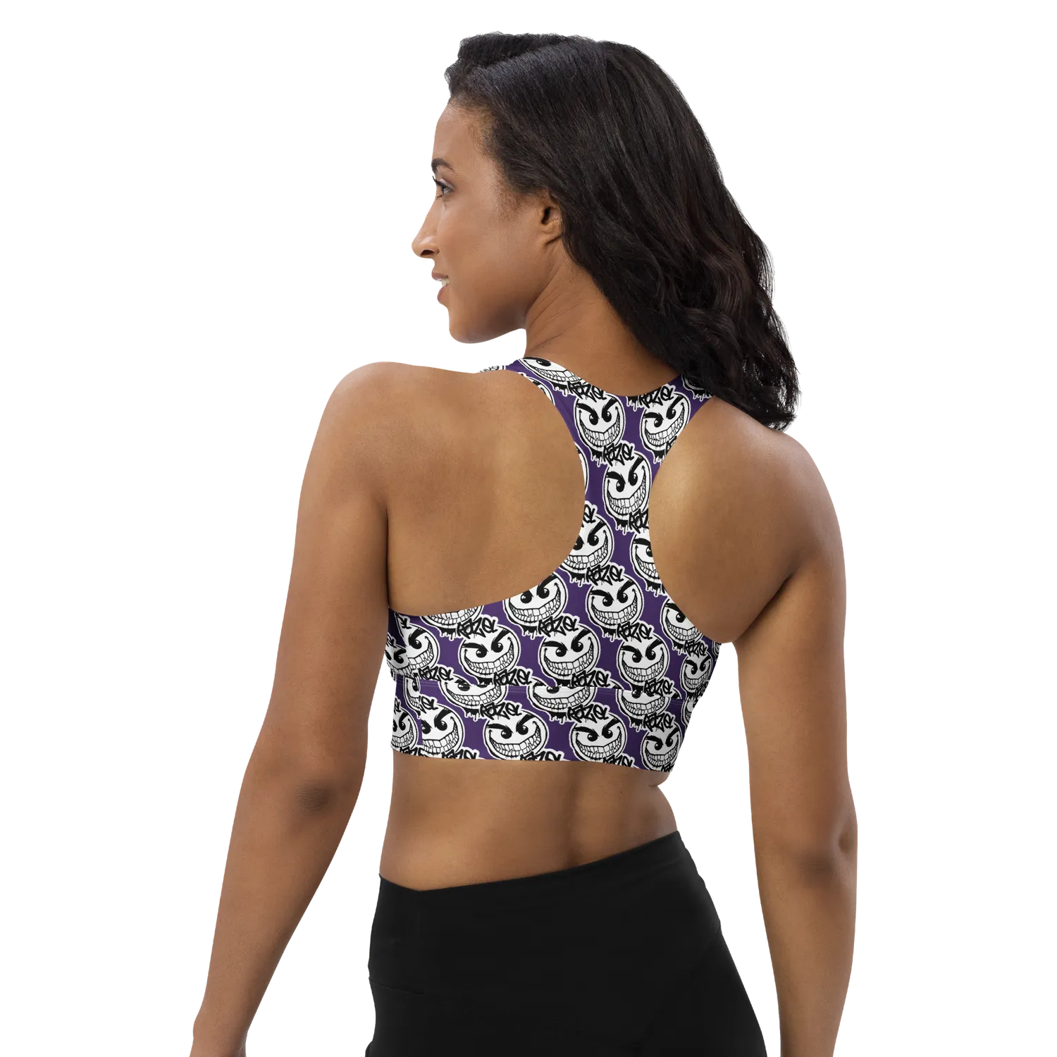 Razel Gang Drip Face Motif crop top sport