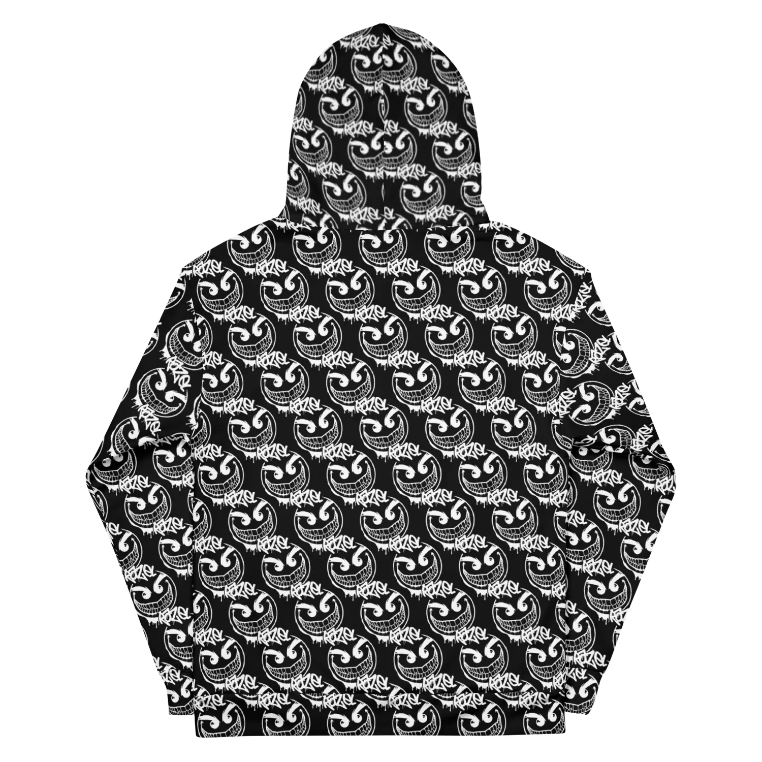 Razel Gang Drip Face Motif Hoodie Inverted hoodie fleece