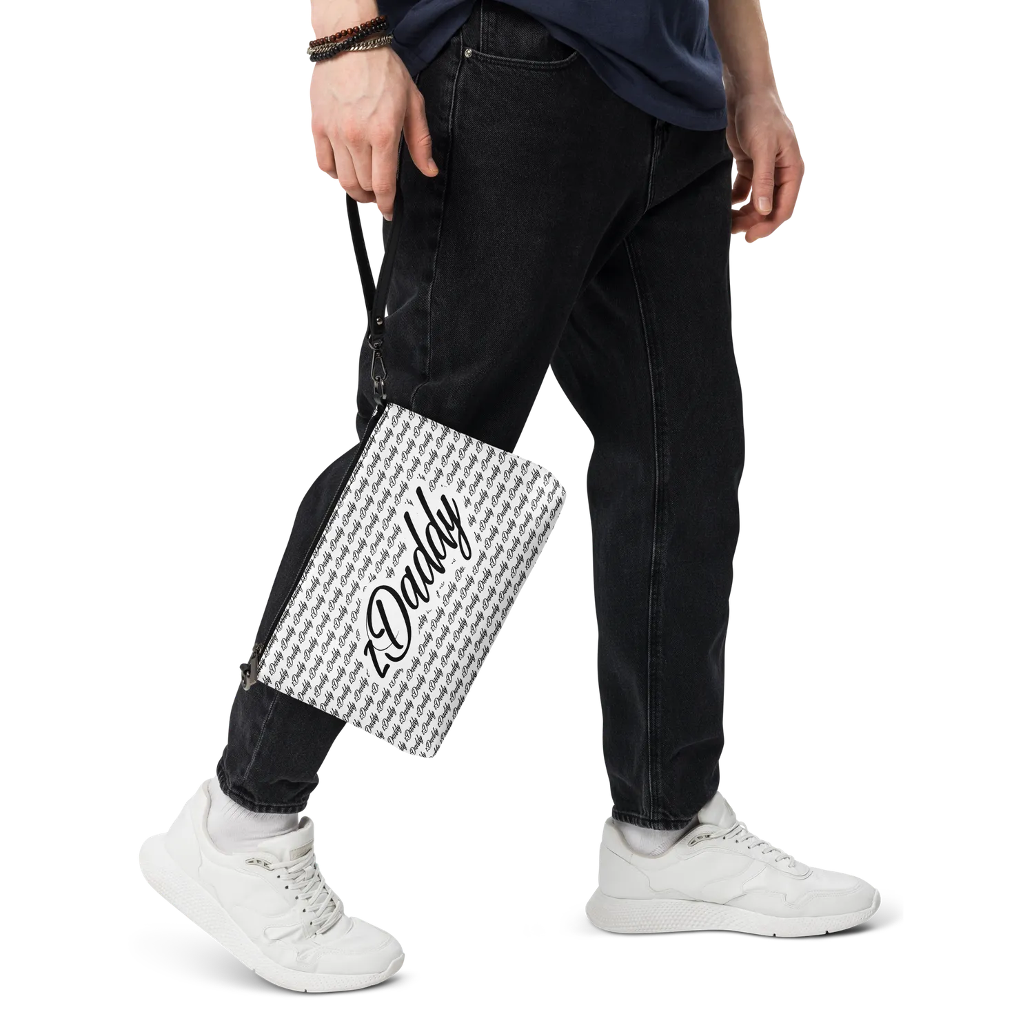 Razel zDaddy Motif Satchel tas zwart kunstleer