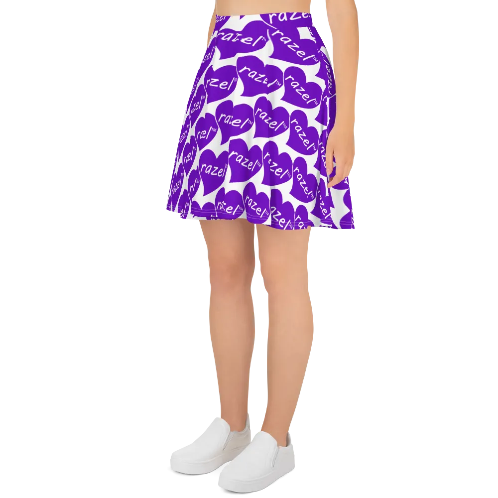 Razel Purple Hearted Zomerrok stretch print