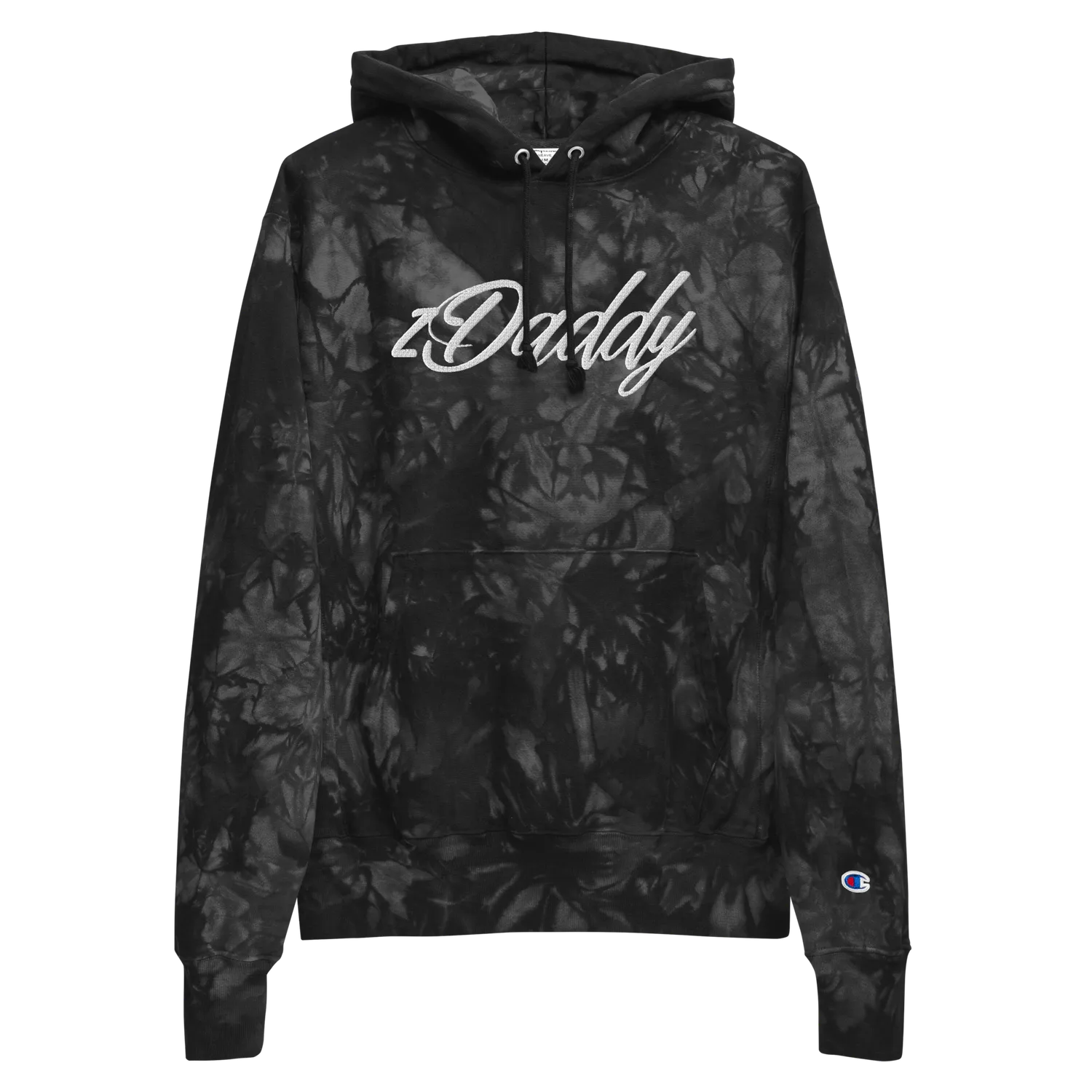 Razel zDaddy Champion Tie-Dye hoodie zwart geborduurd