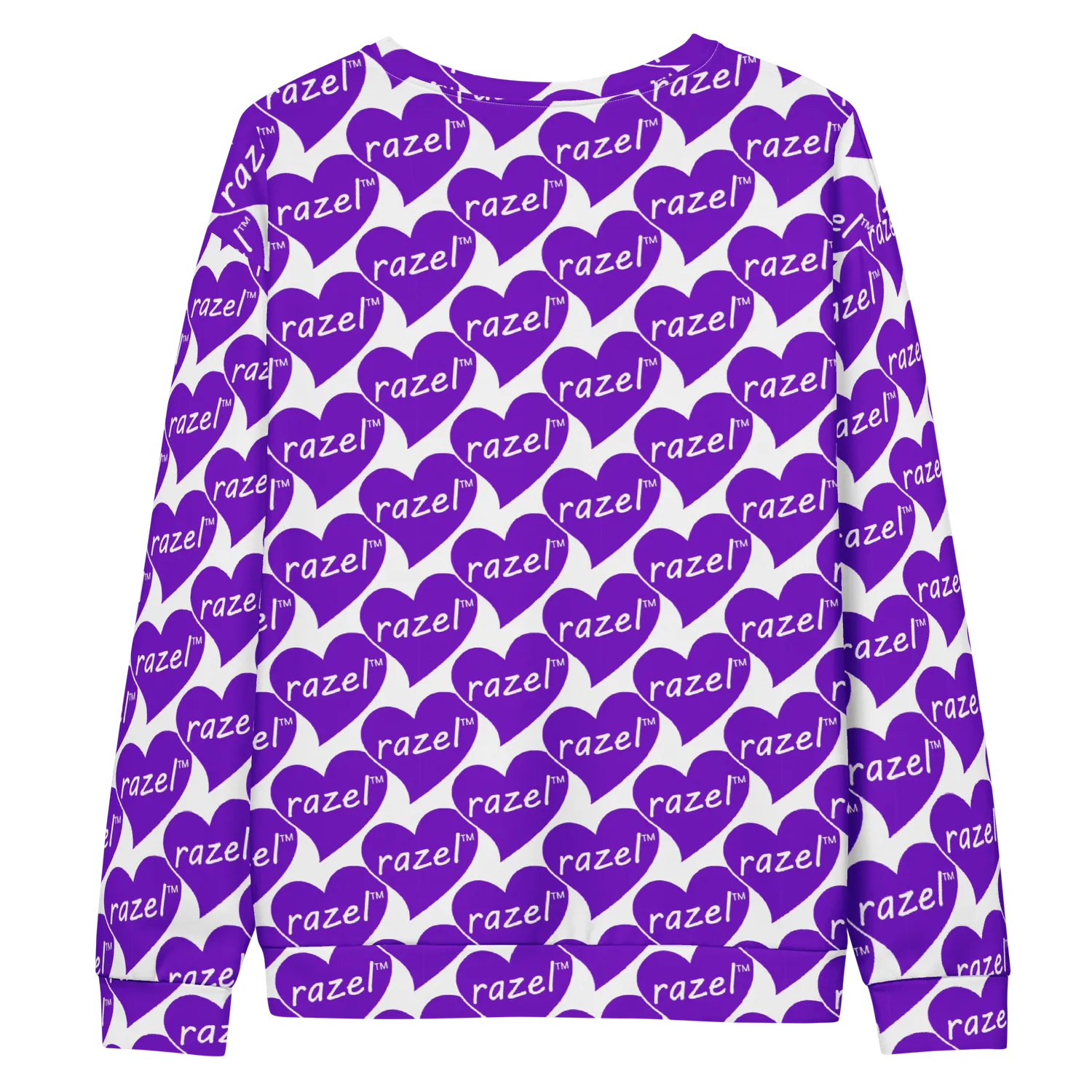 Razel Purple Hearted Motif sweater M recycled polyester