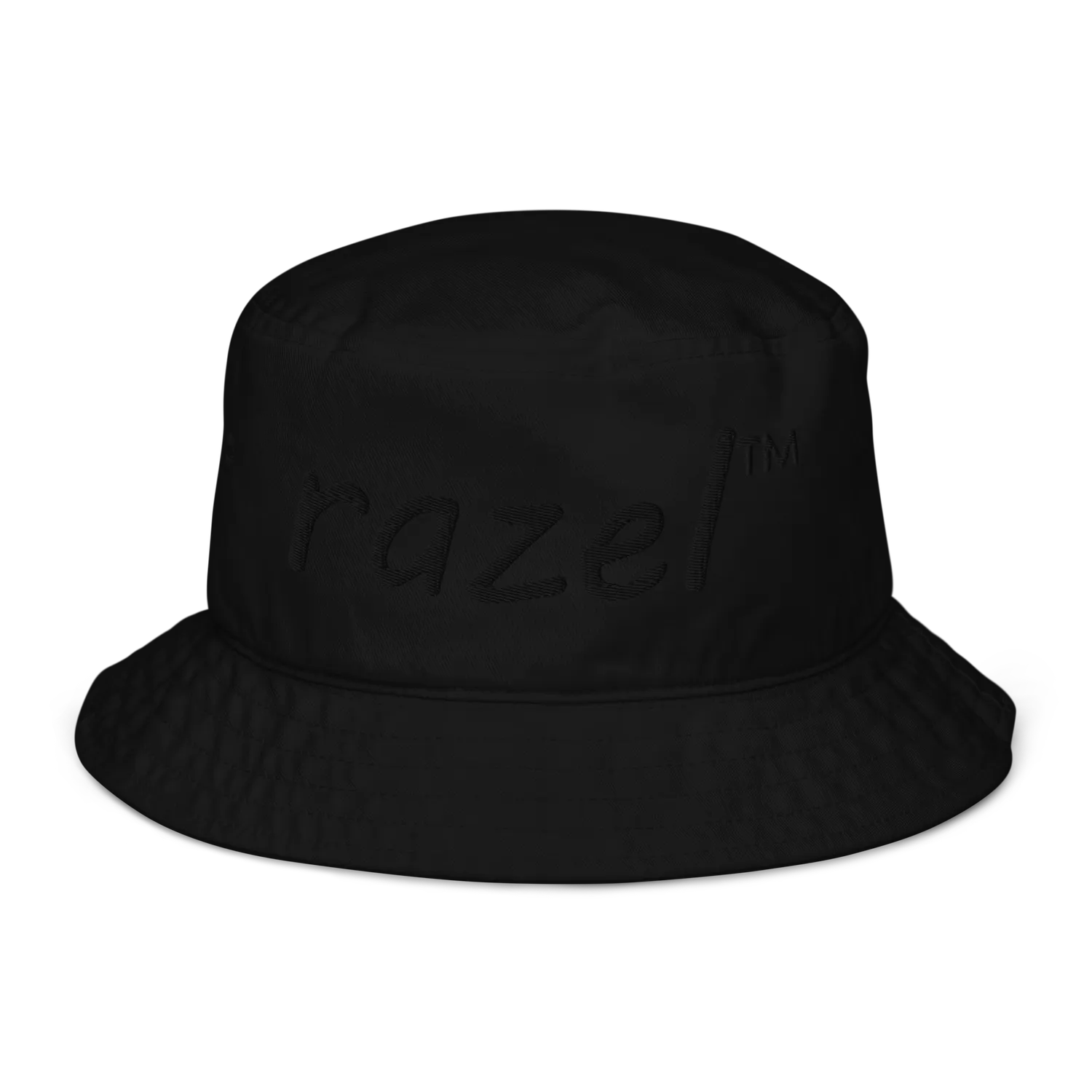 Razel bucket hat zwart katoen met borduursel