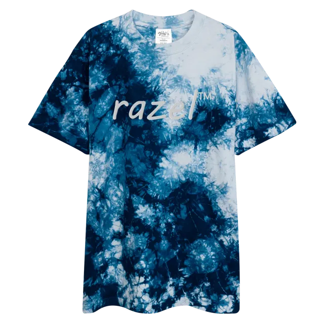 Razel Oversized Tie-Dye T-shirt Milky Way M 100% katoen