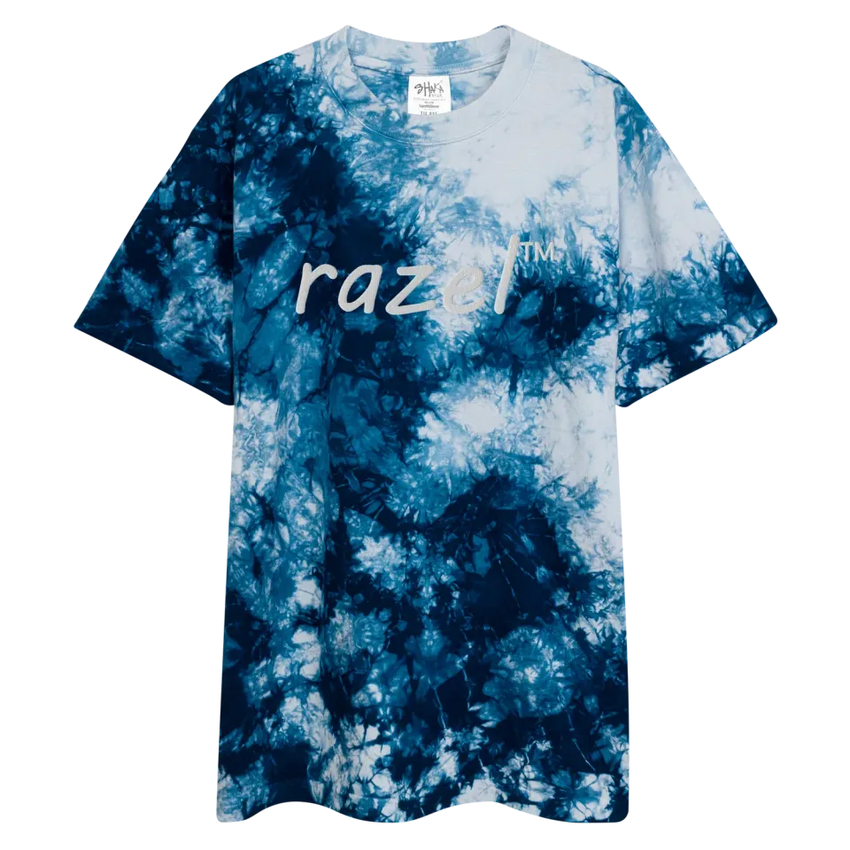 Razel Oversized Tie-Dye T-shirt Milky Way M 100% katoen