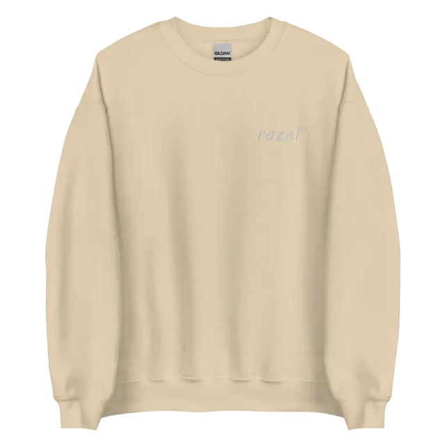 Razel Crewneck wit sweater geborduurd katoen
