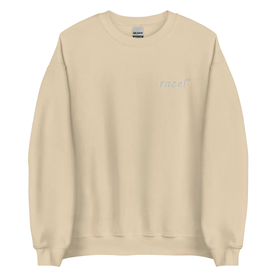 Razel Crewneck wit sweater geborduurd katoen