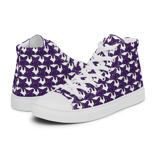 Razel Purp Gang Rock Star Hoge Sneakers Zwart Canvas