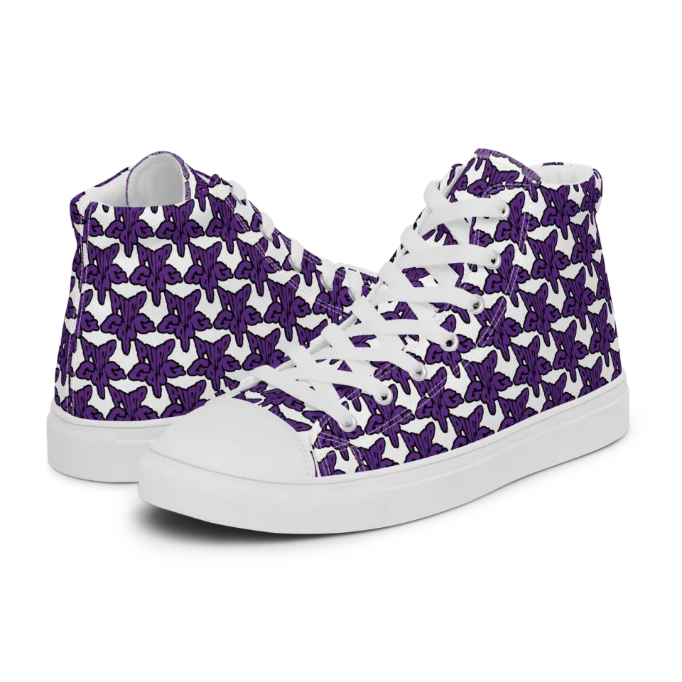 Razel Purp Gang Rock Star Hoge Sneakers Zwart Canvas