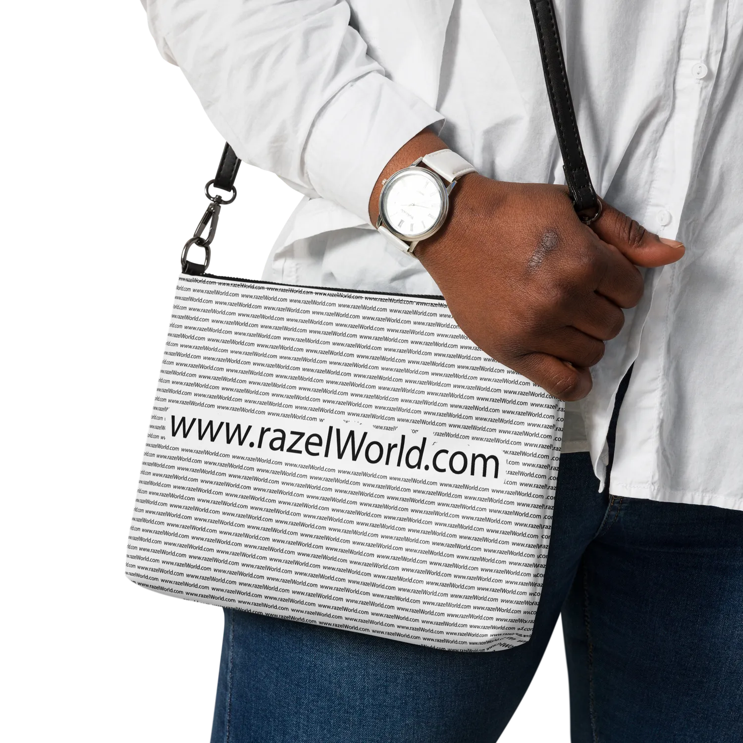 Razel www.razelWorld.com Motif schoudertas zwart kunstleer