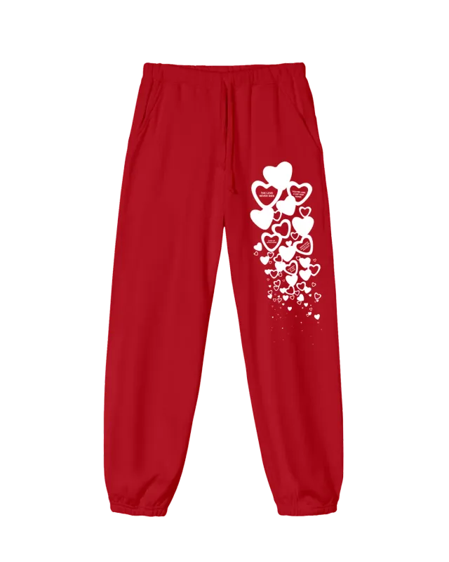 Tribe Called Quest Bonita Raining Hearts joggingbroek rood