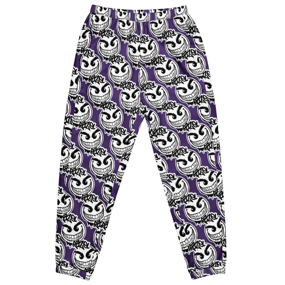 Razel Gang Drip Face trainingsbroek zwart polyester