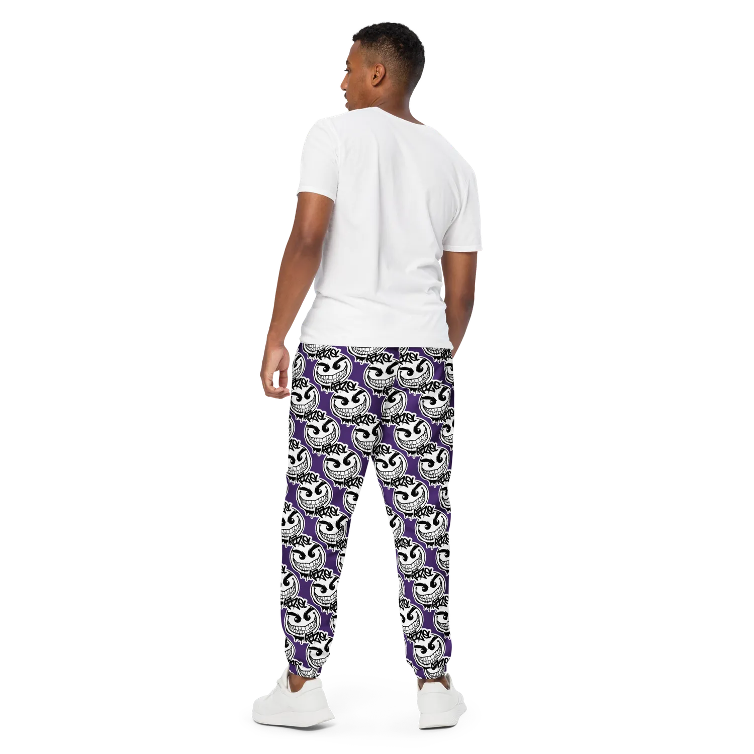 Razel Gang Drip Face trainingsbroek zwart polyester