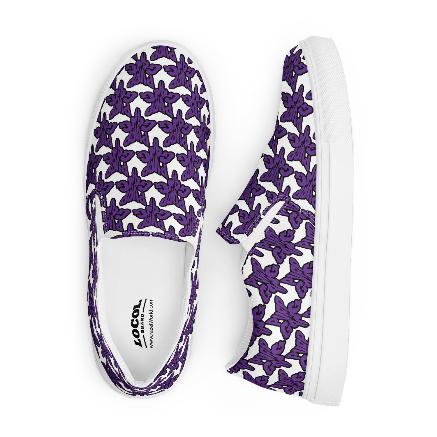 Razel Purp Gang Rock Star Slip-Ons canvas instappers