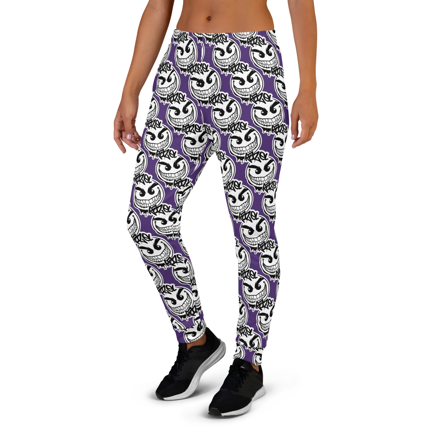 Razel Gang Drip Face Joggers dames fleece zwart