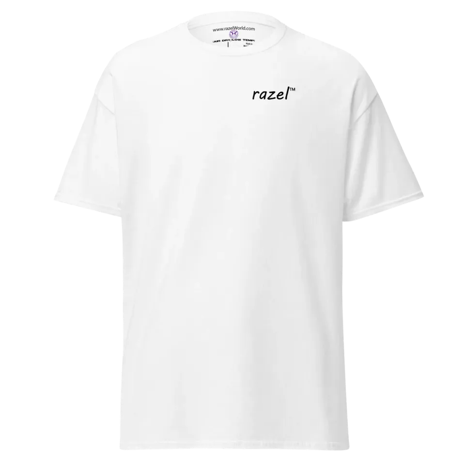 Razel Face QR Code T-shirt zwart katoen regular
