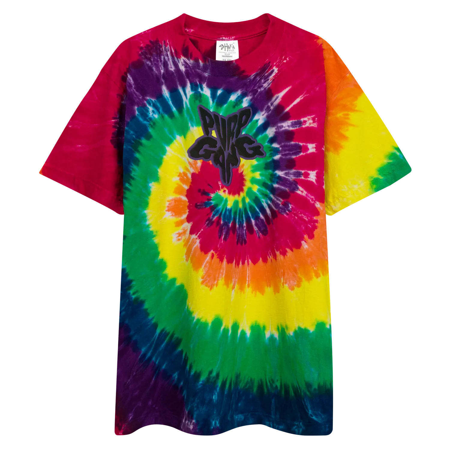 Razel Purp Gang Rock Star Oversized Tie-Dye T-shirt katoen