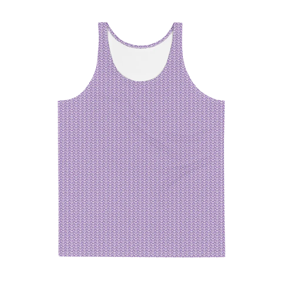 Razel Face Motif tanktop heren stretch zwart