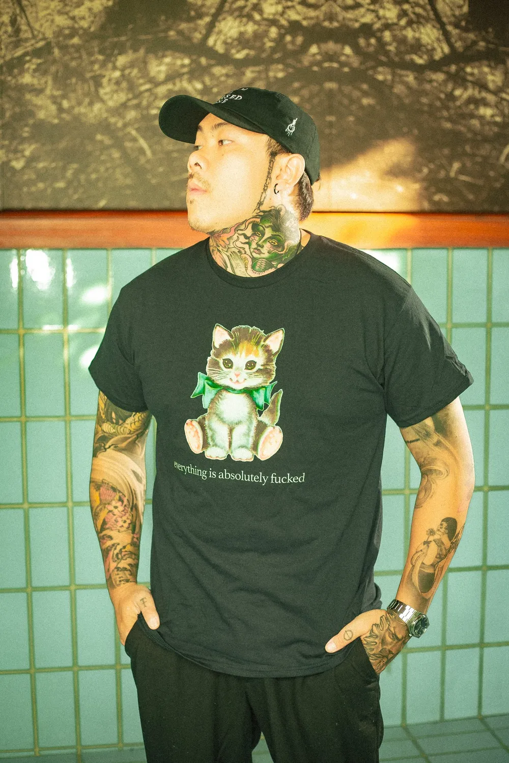 Paleface Swiss Cursed Cat shirt katoen