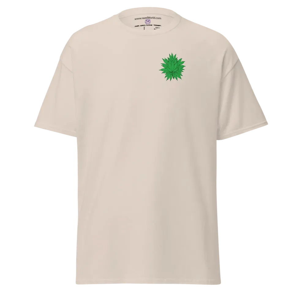 Razel Marijuana Tree Star t-shirt borstprint zwart