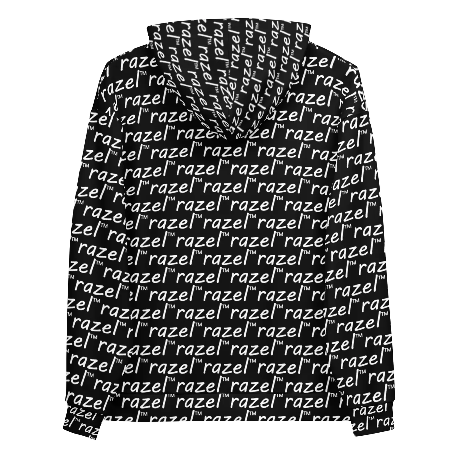 Razel Motif Hoodie Inverted hoodie fleece unisex