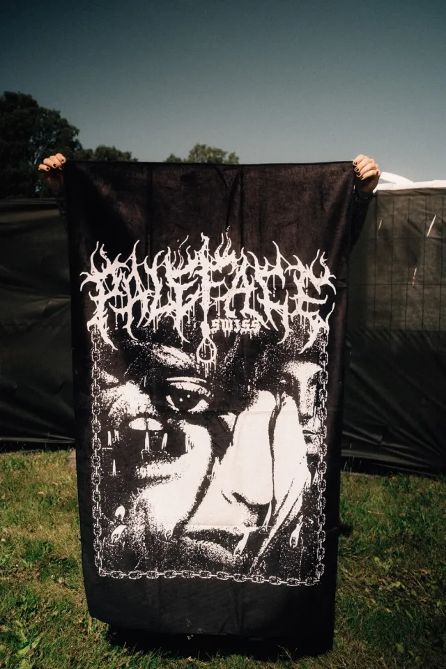 Paleface Swiss Chained Face strandhanddoek 160x90 full-print