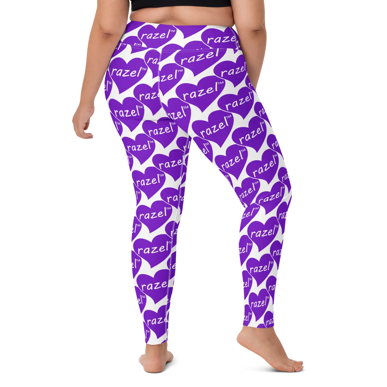 Razel Purple Hearted Legging Motif stretch