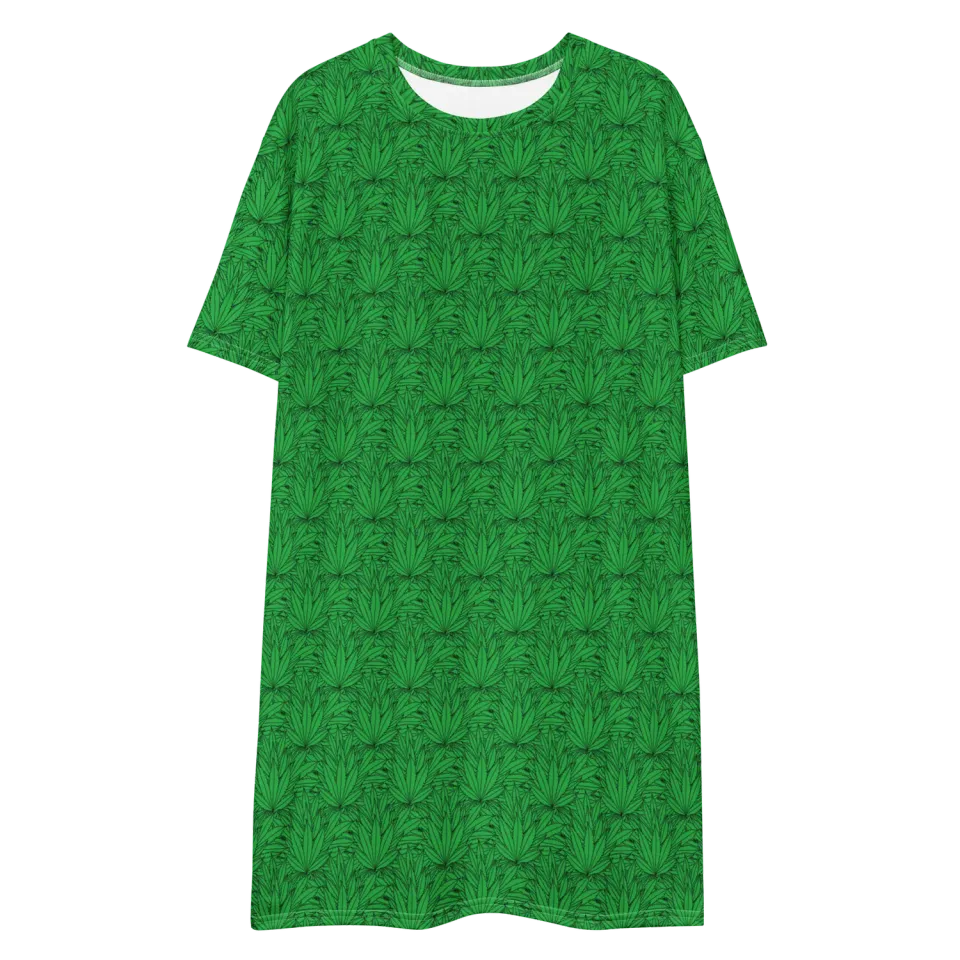 Razel Marijuana Tree Star t-shirt jurk oversize
