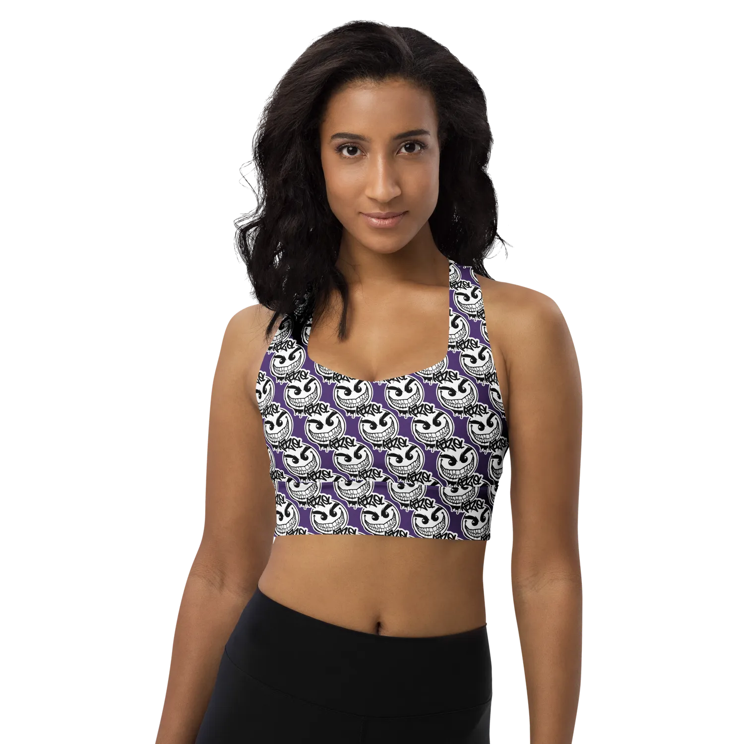 Razel Gang Drip Face Motif crop top sport