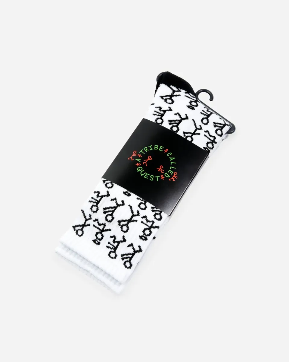 Tribe Called Quest Stick Figures sokken wit katoen