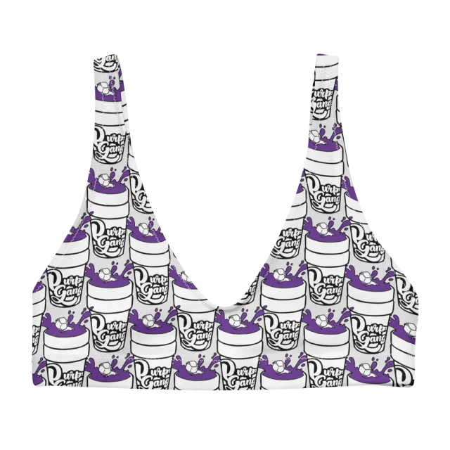 Razel Purp Gang Double Cup Padded bikinitop zwart