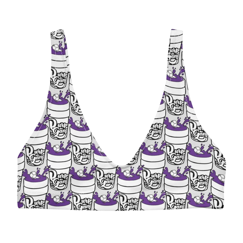 Razel Purp Gang Double Cup Padded bikinitop zwart