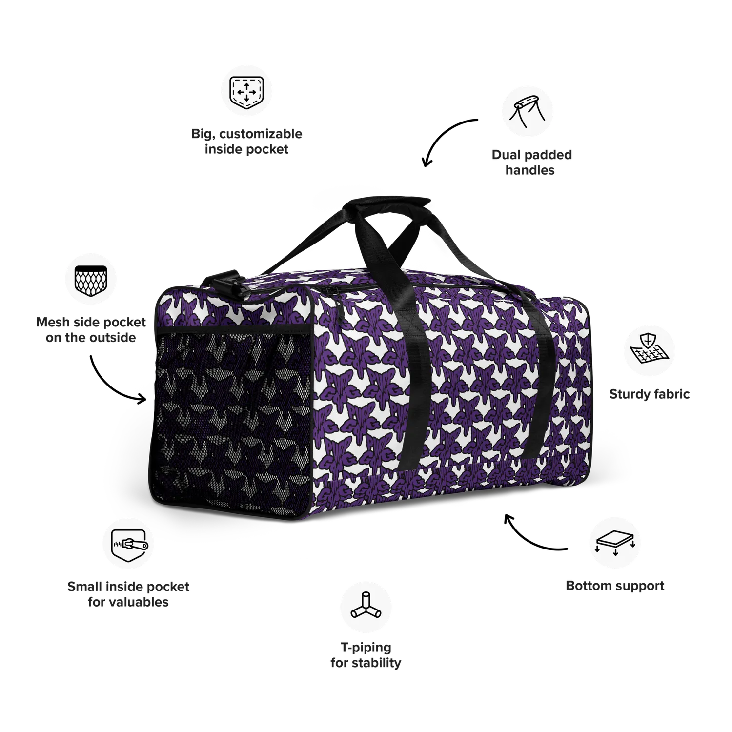 Razel Purp Gang Rock Star sporttas zwart 56 cm polyester