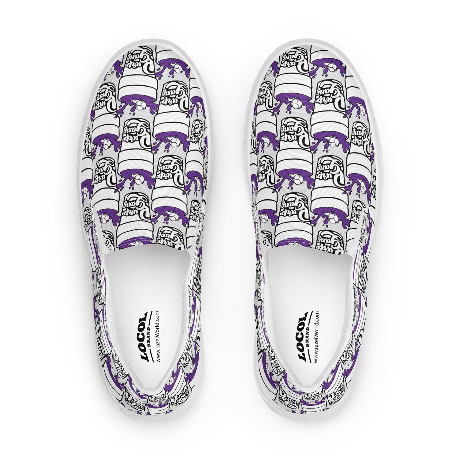 Razel Purp Gang Double Cup slip-ons instapschoenen canvas